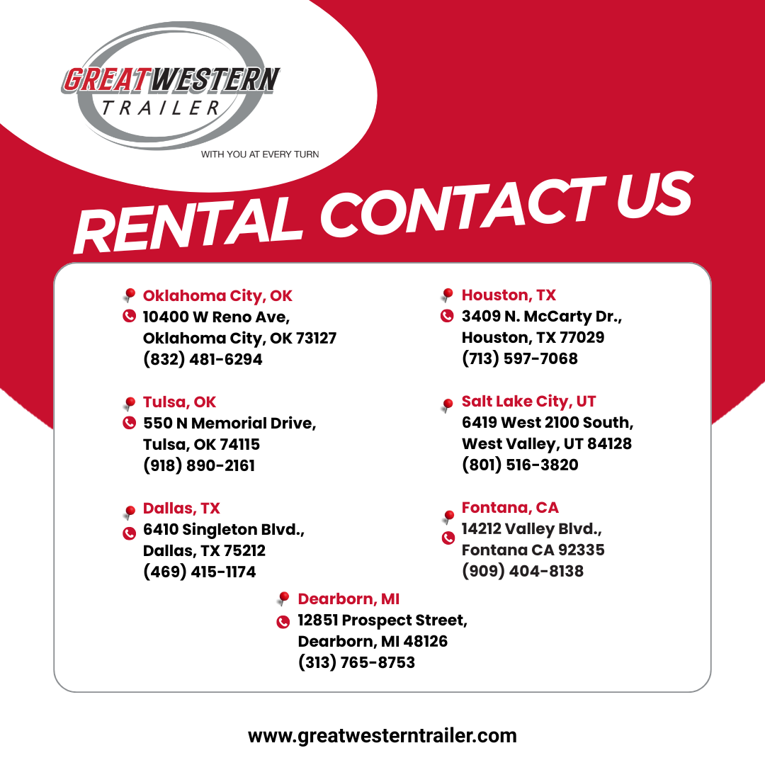 Great Western Trailer Rental Hotline Numbers