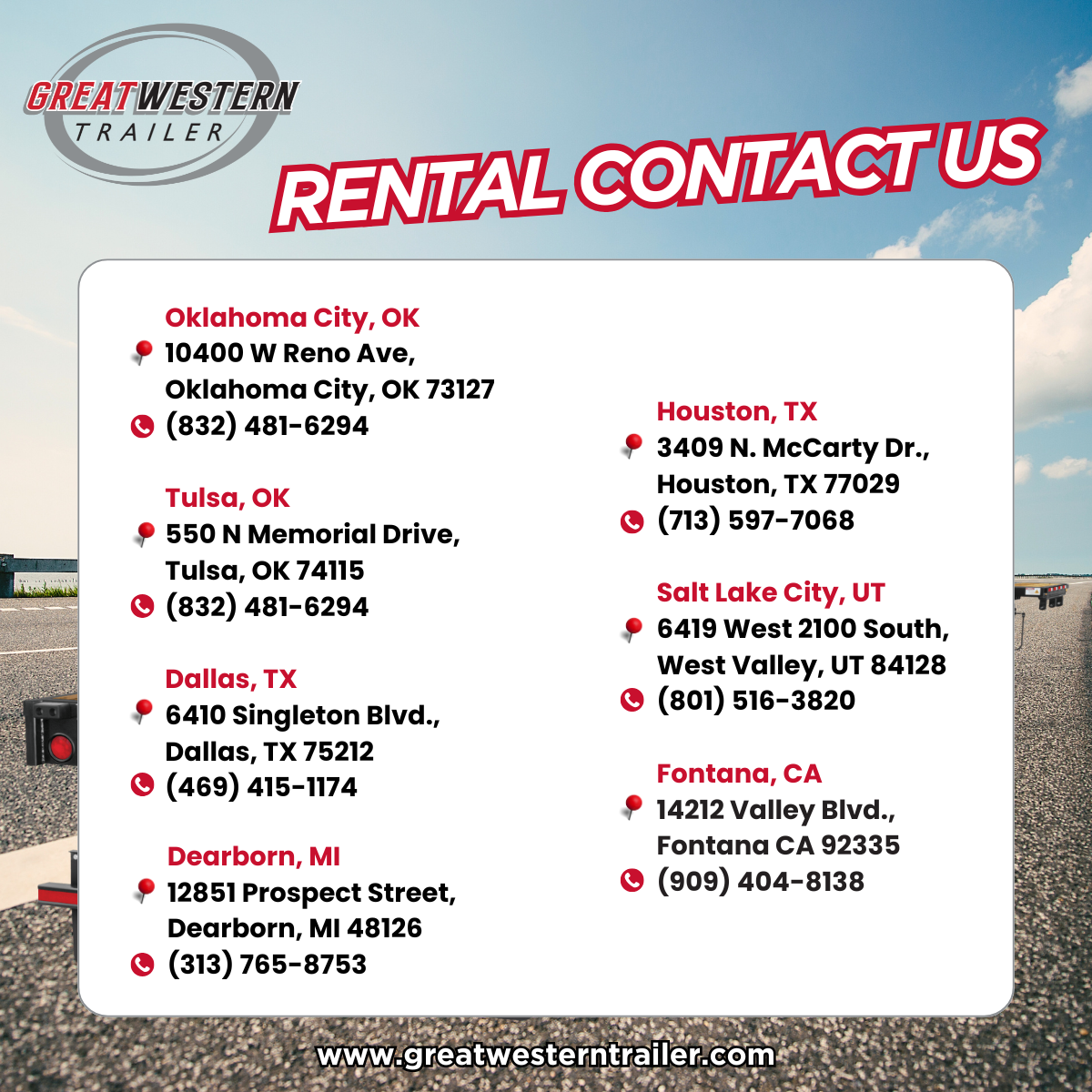 GWT Rental Phone Numbers